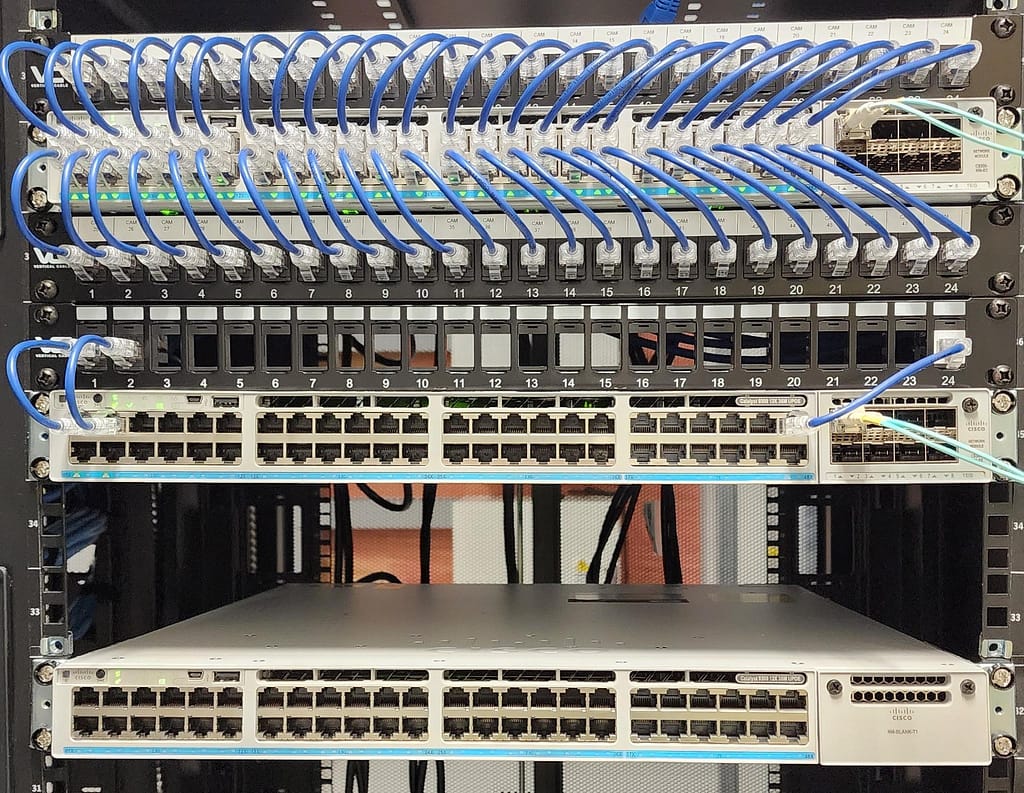 Managed network infrastructure, secure switching, routing, and business connectivity